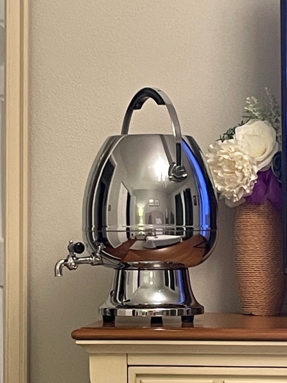 MCM Vintage DURACREST Large 35 Cups Chrome Electric Coffee Percolator Coffee Pot